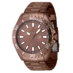 reloj marrón con correa de acero